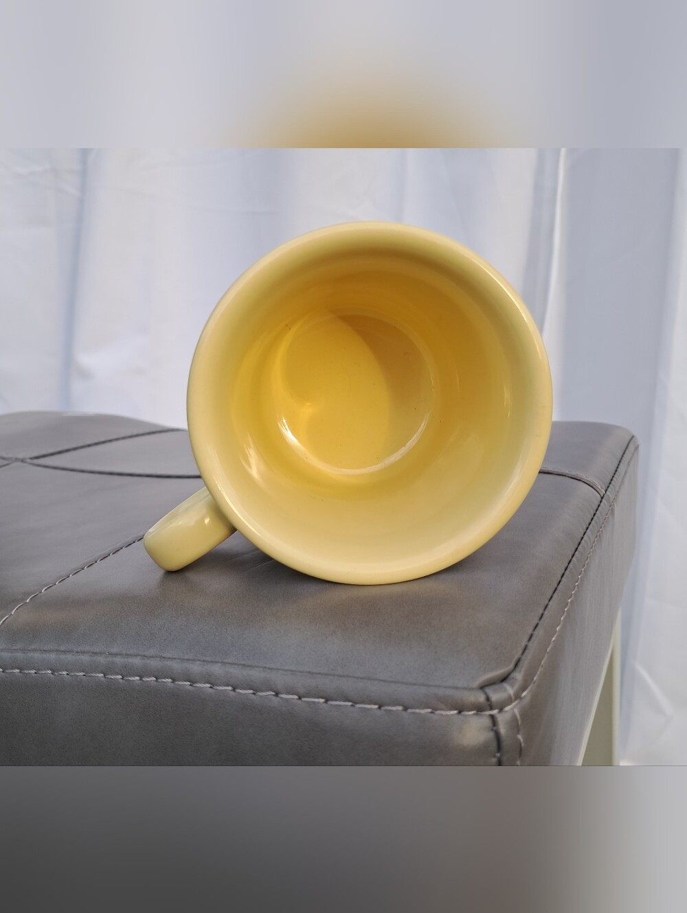 Fiestaware Yellow Coffee Mug Ring Handle 10 oz Ceramic Cup Homer Laughlin USA - Picture 4 of 4